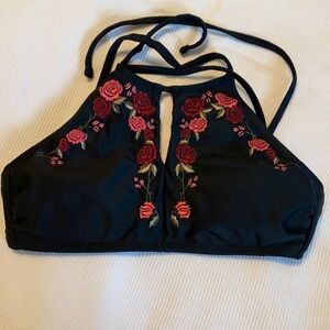 Xhilaration halter woman’s swim top black size XS